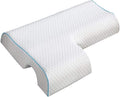 Almohada de brazo para parejas en blanco, con el canal para el brazo visible